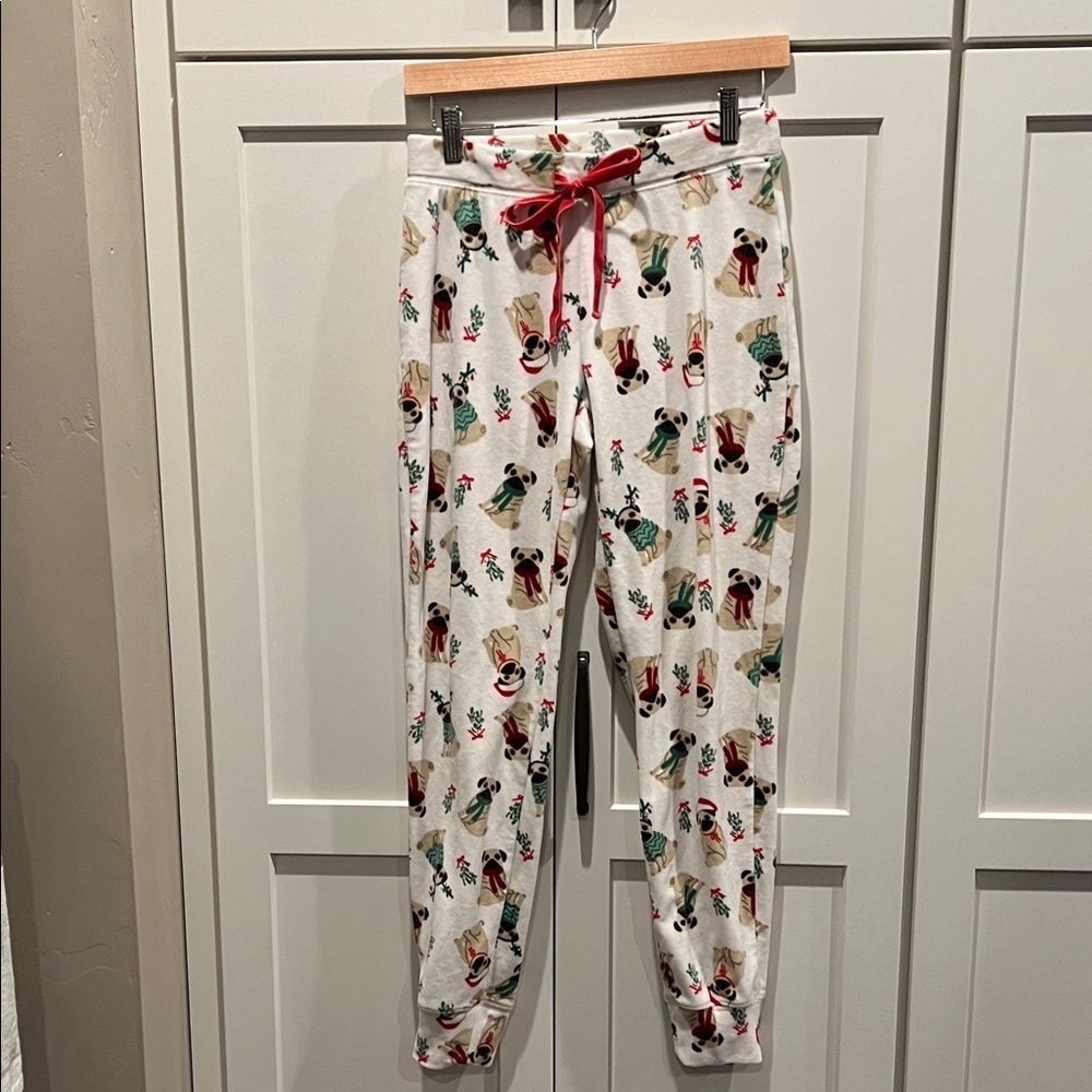 NEW Festive Pug Pajama Pants Size XS
